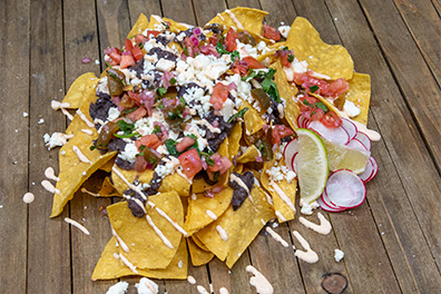 Nachos prepared at our Mexican restaurant near Barrington.