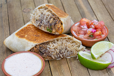 Burrito takeout food near Cherry Hill NJ.