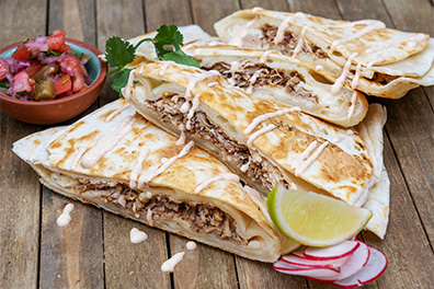 Chicken Quesadilla prepared for Mexican restaurant delivery near Lawnside.